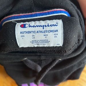 Black champion hoodie
